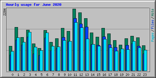 Hourly usage for June 2020